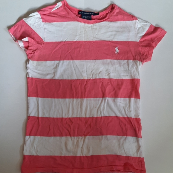 RALPH LAUREN: Striped Tee, Size S - Picture 1 of 5
